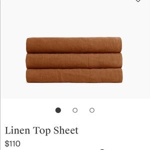 Parachute linen top and fitted sheet in terra full/queen